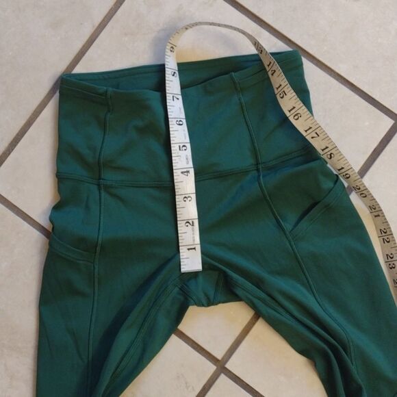 Lululemon Fast and Free Tight High Rise Everglade Green leggings pockets 0 - Picture 7 of 13
